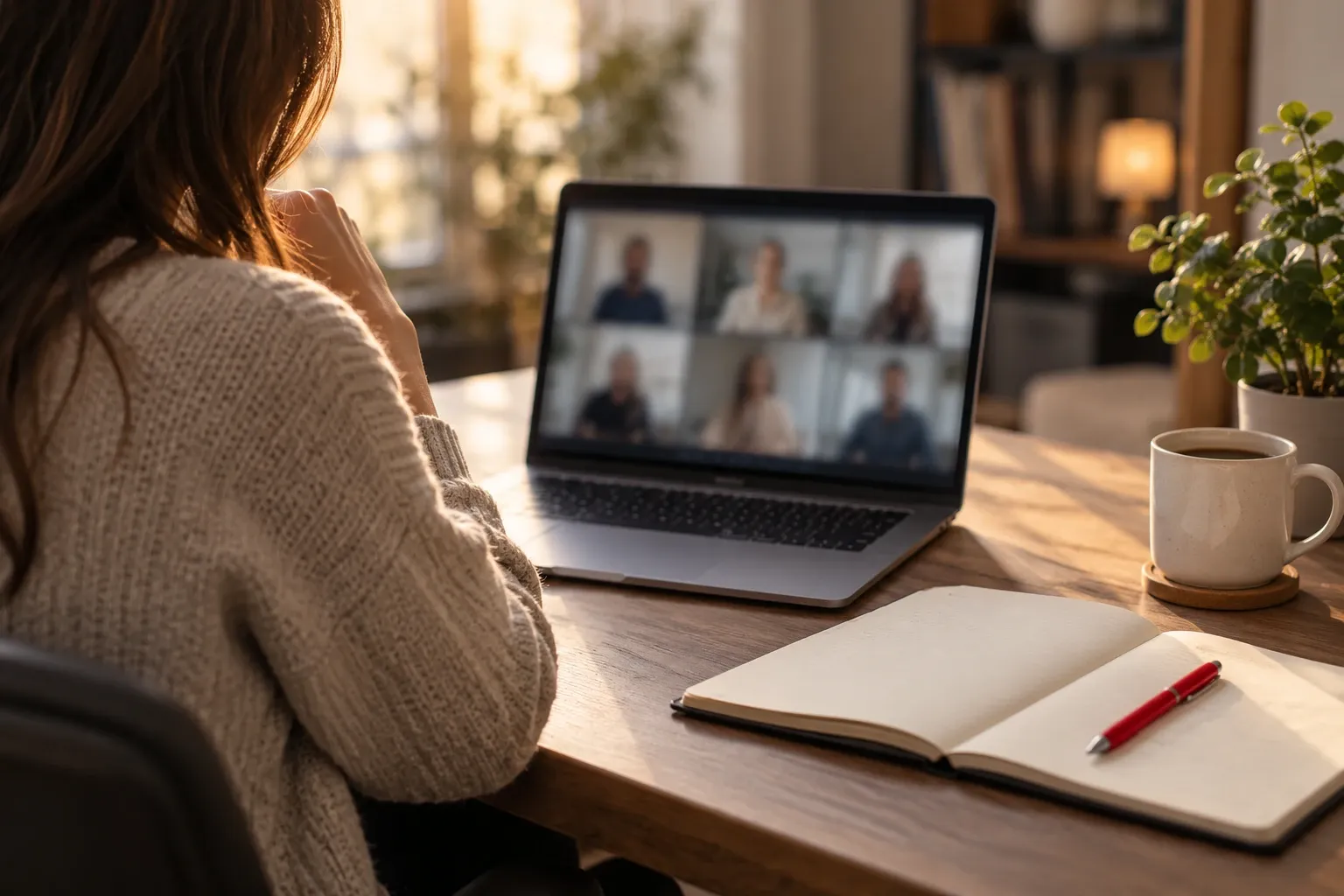 An onboarding session on a video call